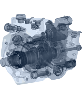 Diesel Common Rail 3D Rendering