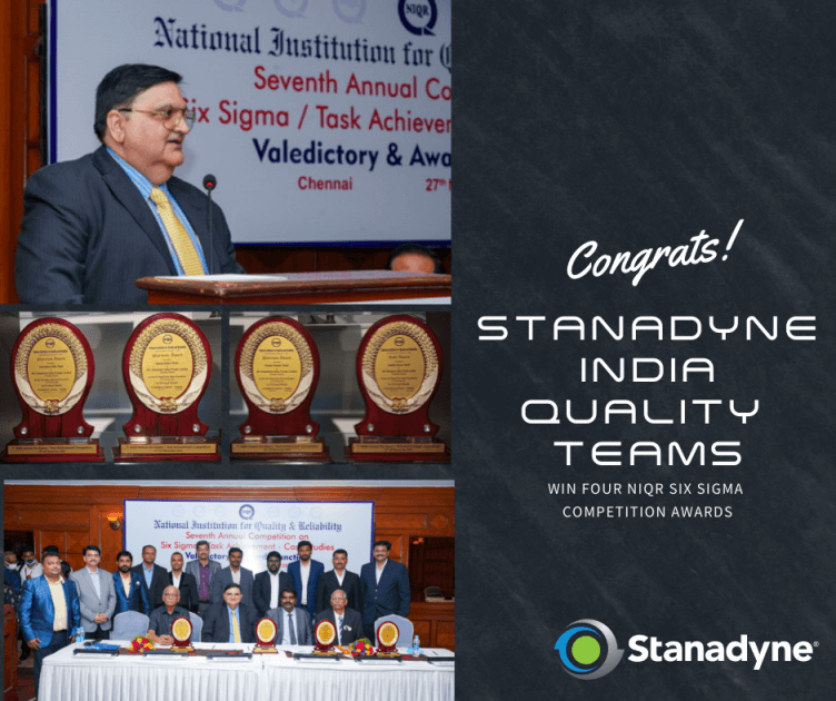 Los equipos de calidad de Stanadyne India ganan cuatro premios del concurso Six Sigma de NIQR